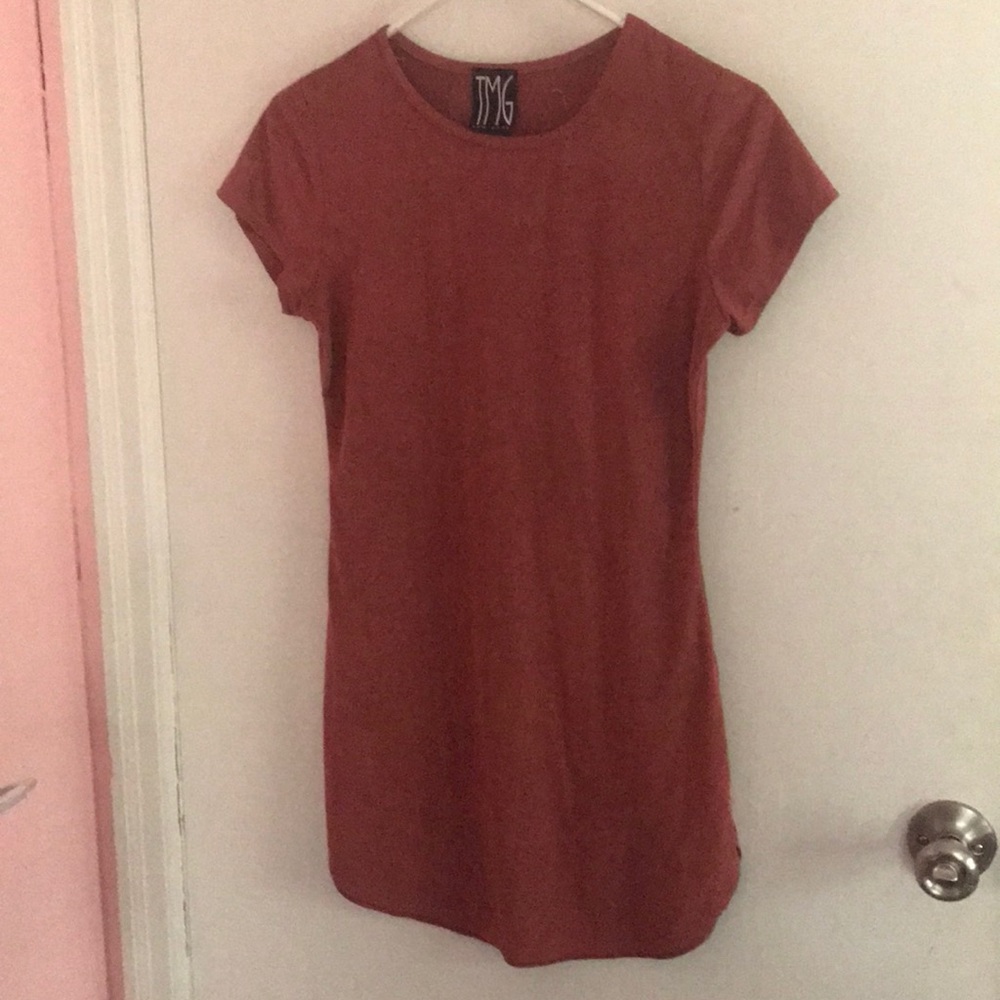 Suede Tshirt Dress